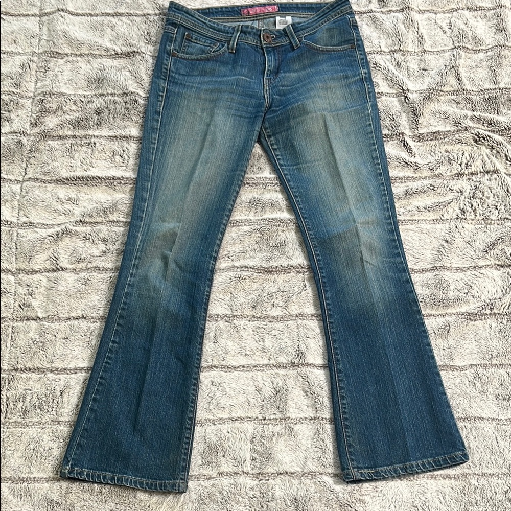 Levi's 518 Supper Low Boot Cut Blue Leg Jeans